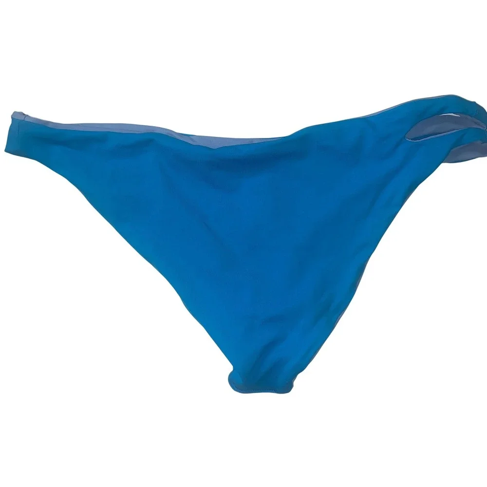 L*Space Breakers Bikini Bottoms Women's Size L Blue Reversible Double Strap‎